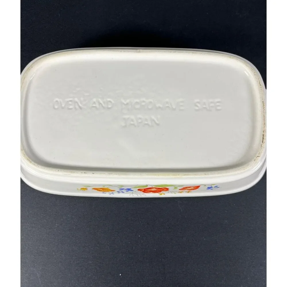 1980s Northland Japan Oven Proof 3 Small Baking Dishes Floral Pattern READ